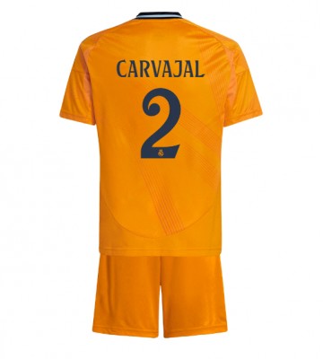 Real Madrid Daniel Carvajal #2 Segunda Equipación Niños 2024-25 Manga Corta (+ Pantalones cortos)